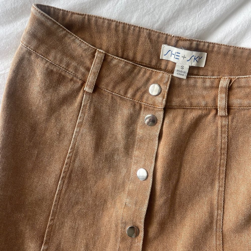 Brown Corduroy A-Line Skirt She + Sky